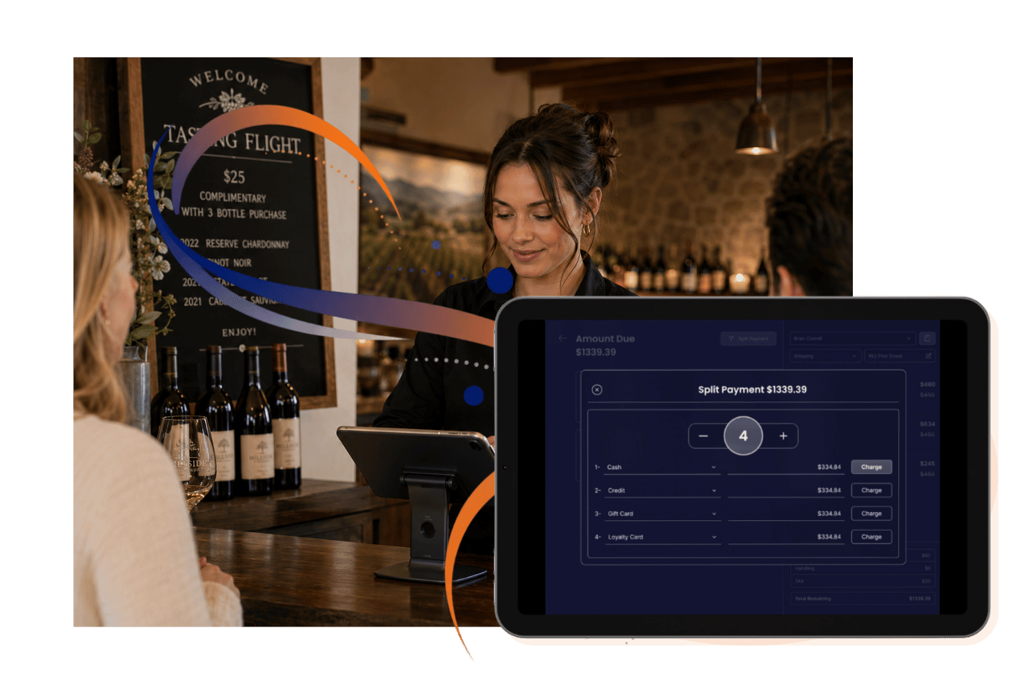 Tasting Room POS interface