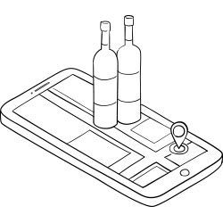 Mobile Phone Wine Bottles