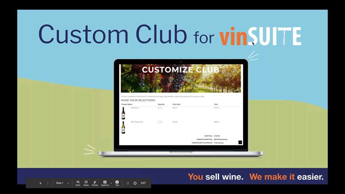 Custom Club Walk-through Demo