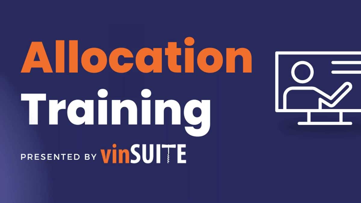Allocations in vinSUITE Walkthrough