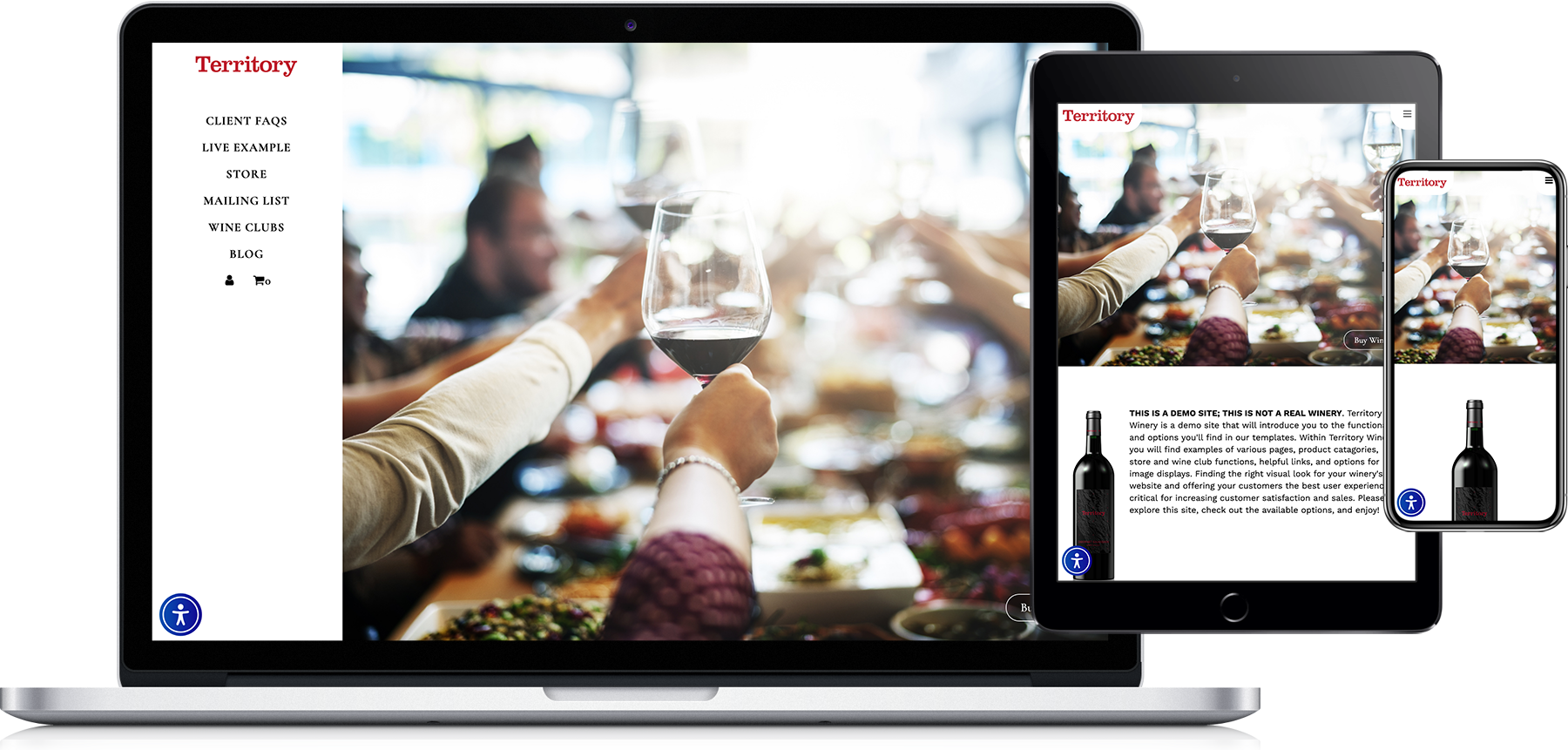 Elevation Website Template laptop tablet and phone
